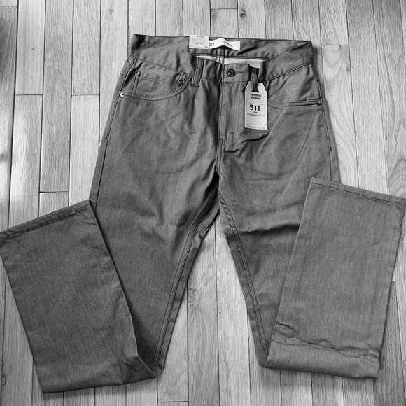 Levis 511 Slim Fit Jeans Big Boys Sz 20 Silver/Grey 30”x30”. NEW - Picture 7 of 7